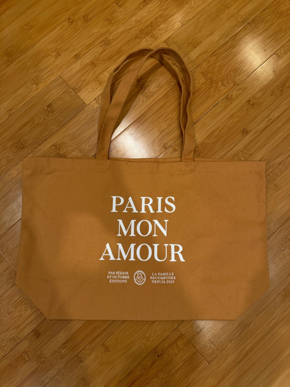 Sézane Paris Mon Amour Canvas Tote Bag